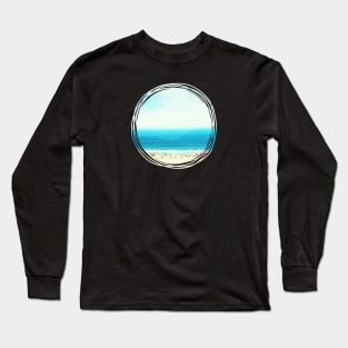 Beautiful ocean beach with big sky Long Sleeve T-Shirt